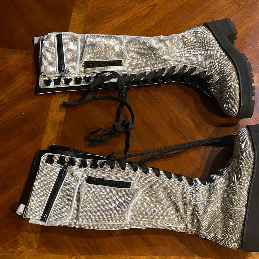 MOVING SALE MAKE OFFER NWT Dolls Kill Club Exx Icy Bling Boots